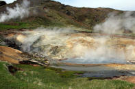 A geothermal spring is pictured near Reykjavik, Iceland, June 4, 2016. REUTERS/Jemima Kelly