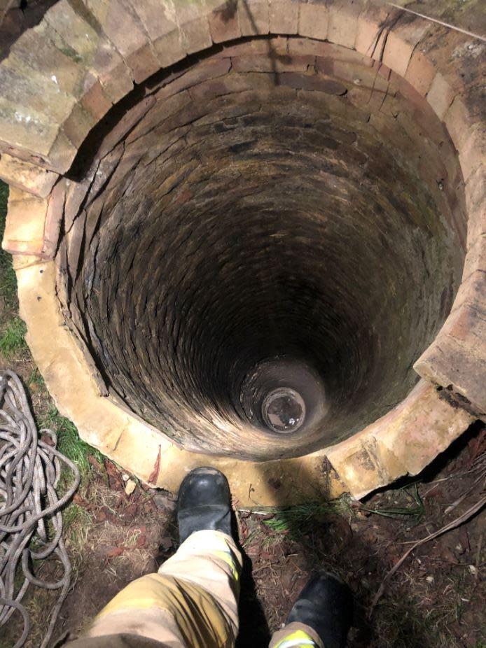 Kiki was 40m down a well (Kent Fire and Rescue Service)