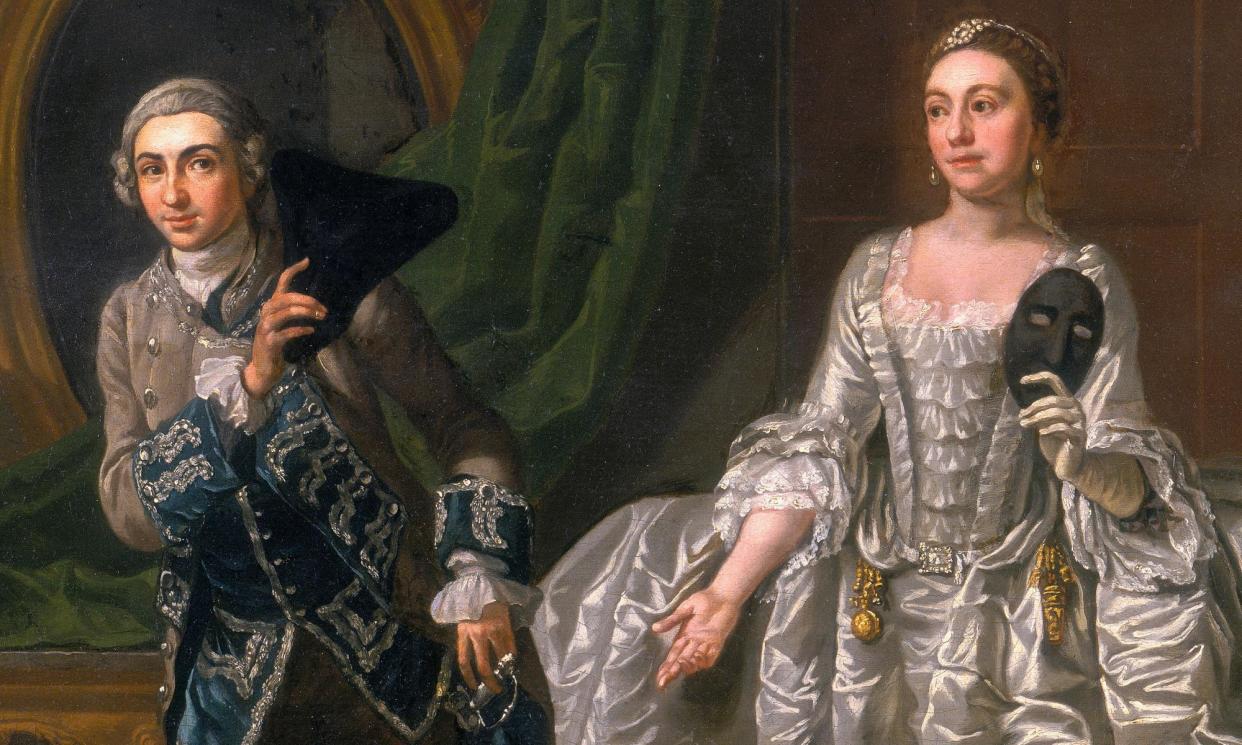 <span>‘Talking to him is not easy: he’s the kind of man that finds talking about emotions difficult.’ Painting: David Garrick and Hannah Pritchard in a Scene from The Suspicious Husband, by Francis Hayman.</span><span>Photograph: Heritage Image Partnership Ltd/Alamy</span>