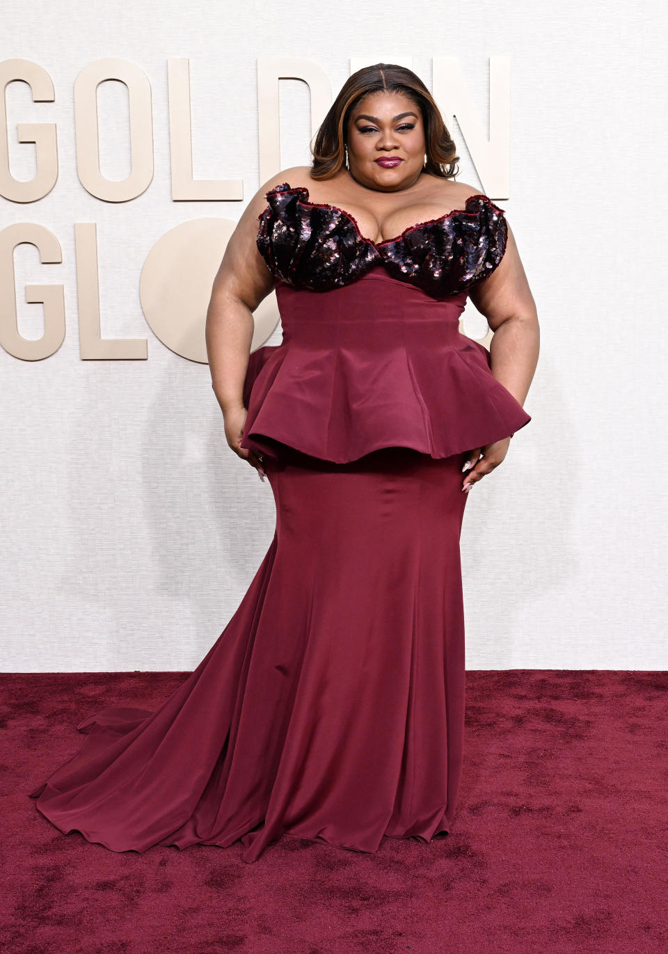 Da'Vine Joy Randolph at the 81st Golden Globe Awards. / Credit: Gilbert Flores/Golden Globes 2024/Golden Globes 2024 via Getty Images