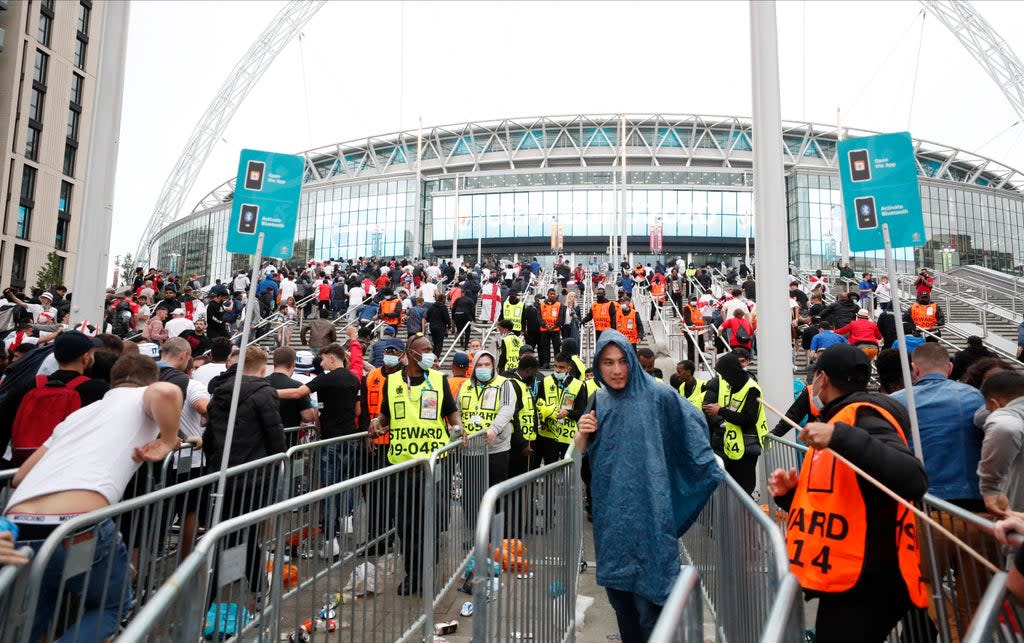 Fans outside Wembley Stadium  (Action Images via Reuters)