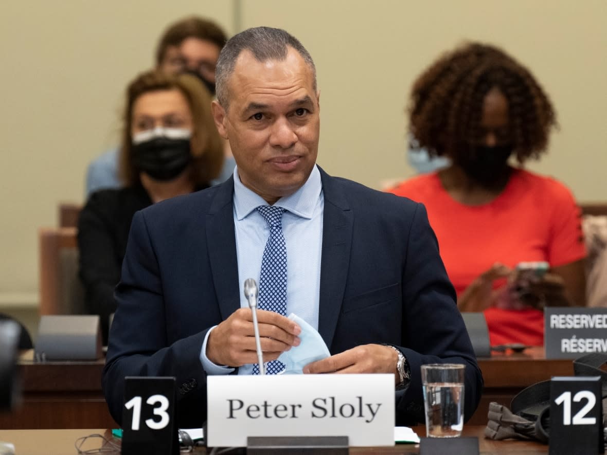 Former Ottawa police chief Peter Sloly waits to appear as a witness at an earlier House of Commons committee June 2, 2022 in Ottawa. (Adrian Wyld/The Canadian Press - image credit)