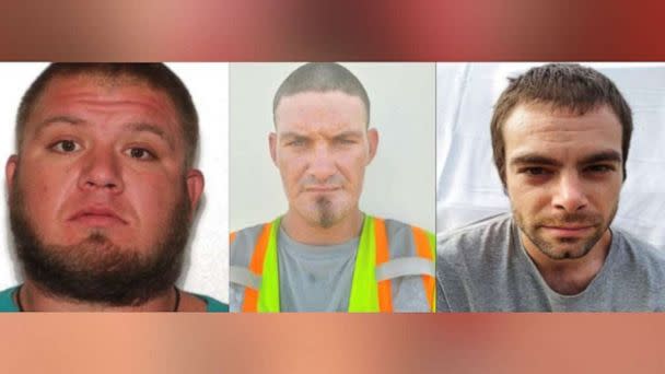 PHOTO: Mark Chastain, Billy Chastain, Mike Sparks, and Alex Stevens were last seen leaving one of their homes in Okmulgee, Oklahoma, around 8 p.m. Sunday reportedly riding bicycles, according to police.  (Okmulgee Police Department/Facebook)