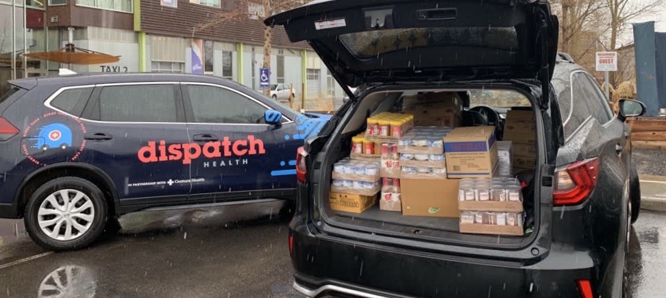 Nurses at DispatchHealth have been helping make sure the most vulnerable receive the groceries they need to live. (Photo: DispatchHealth)