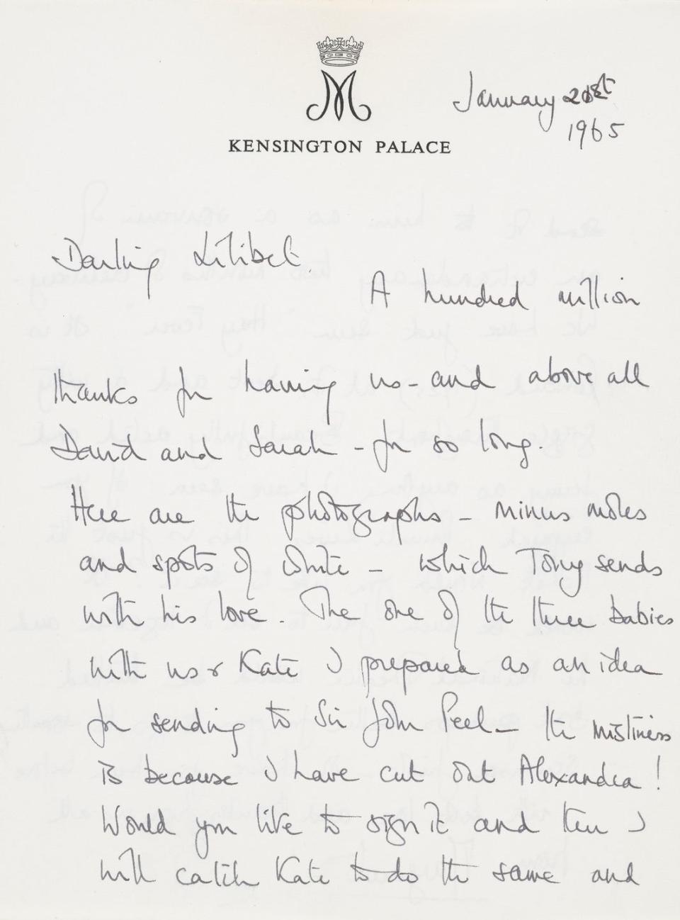 princess margaret letter to queen elizabeth