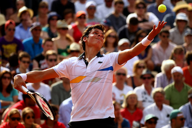   Milos Raonic Of Canada Serves  Getty Images