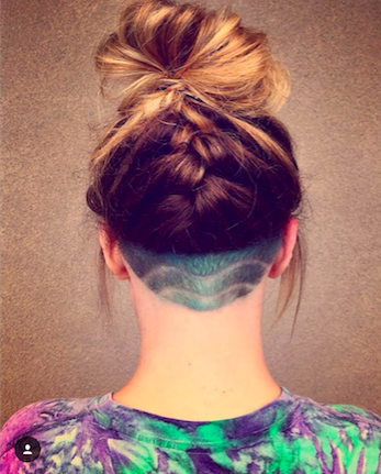 Undercut Hairstyle Idea: Blue Waves