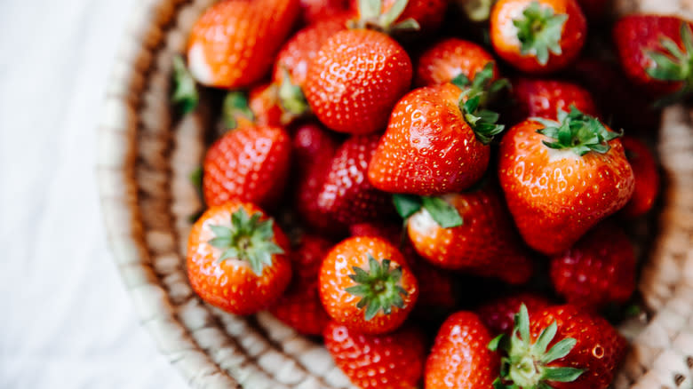 Strawberries in a basket