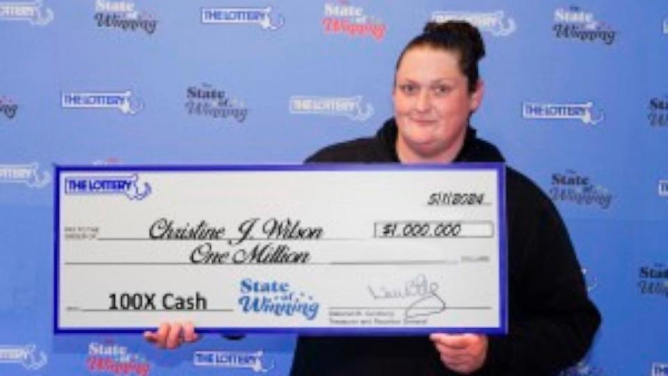 PHOTO:  Christine Wilson of Attleborough won her second 1 million lottery prize in a 10-week span. (Massachusetts State Lottery)