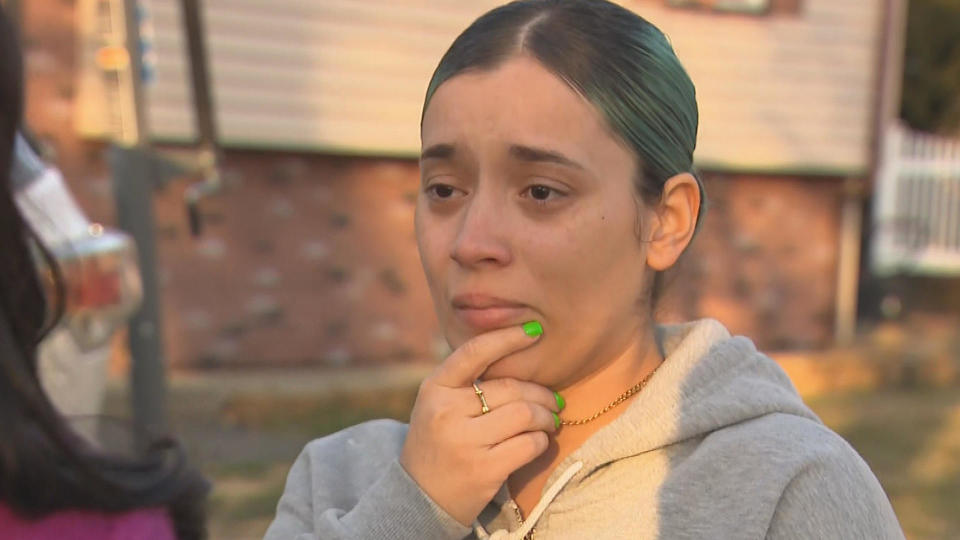 Juliannys Aviles found a newborn outside her home in Springfield / Credit: CBS Boston