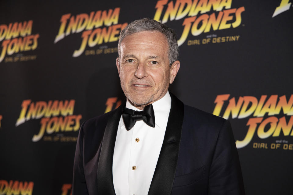 Bob Iger poses for photographers upon arrival for the &#39;Indiana Jones and the Dial of Destiny&#39; party at the 76th international film festival, Cannes, southern France, Thursday, May 18, 2023. (Photo by Vianney Le Caer/Invision/AP)