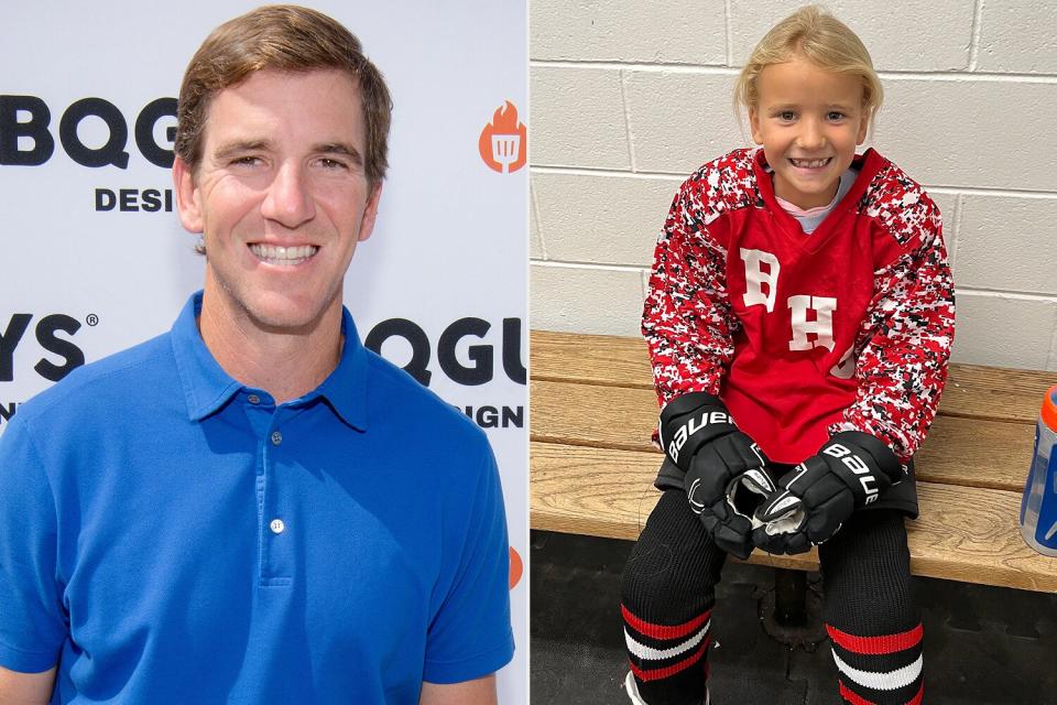 Eli Manning's daughter hockey