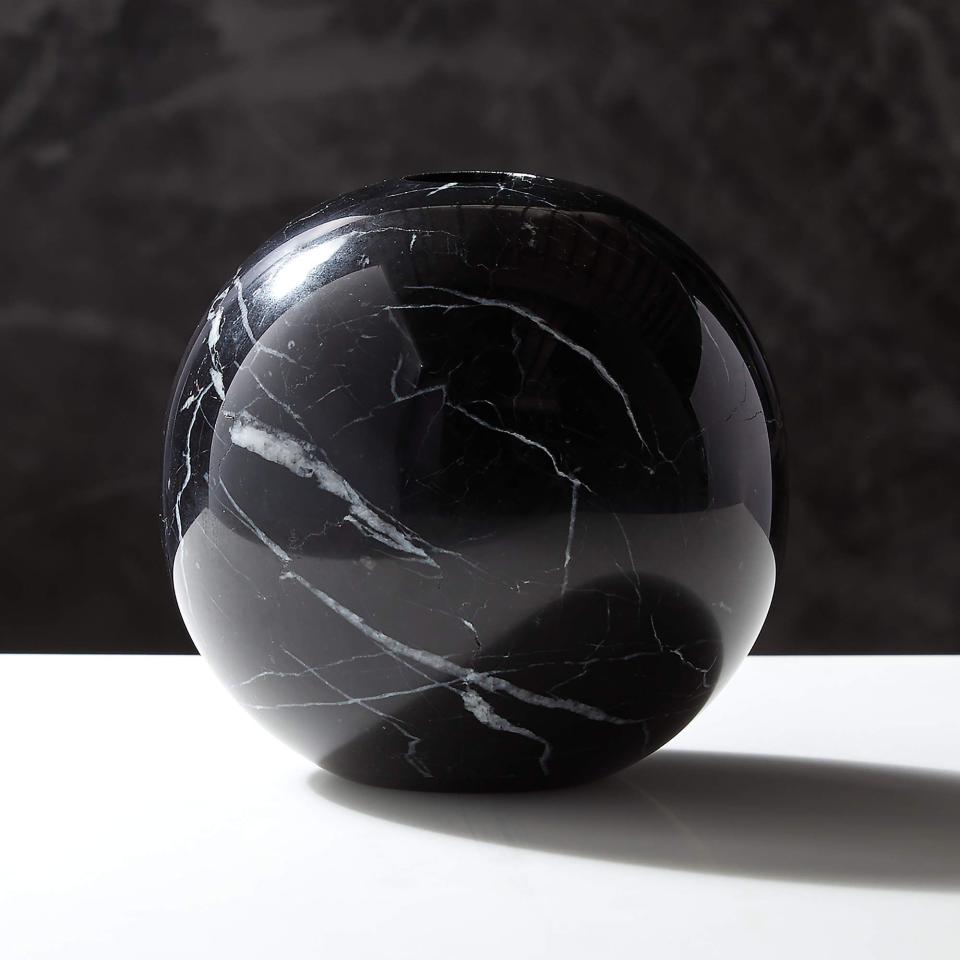 Stick It Anywhere Black Marble Vase