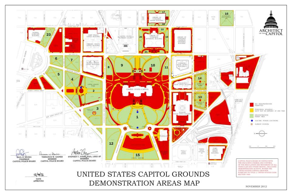 Demonstration map of the US Capitol Complex.