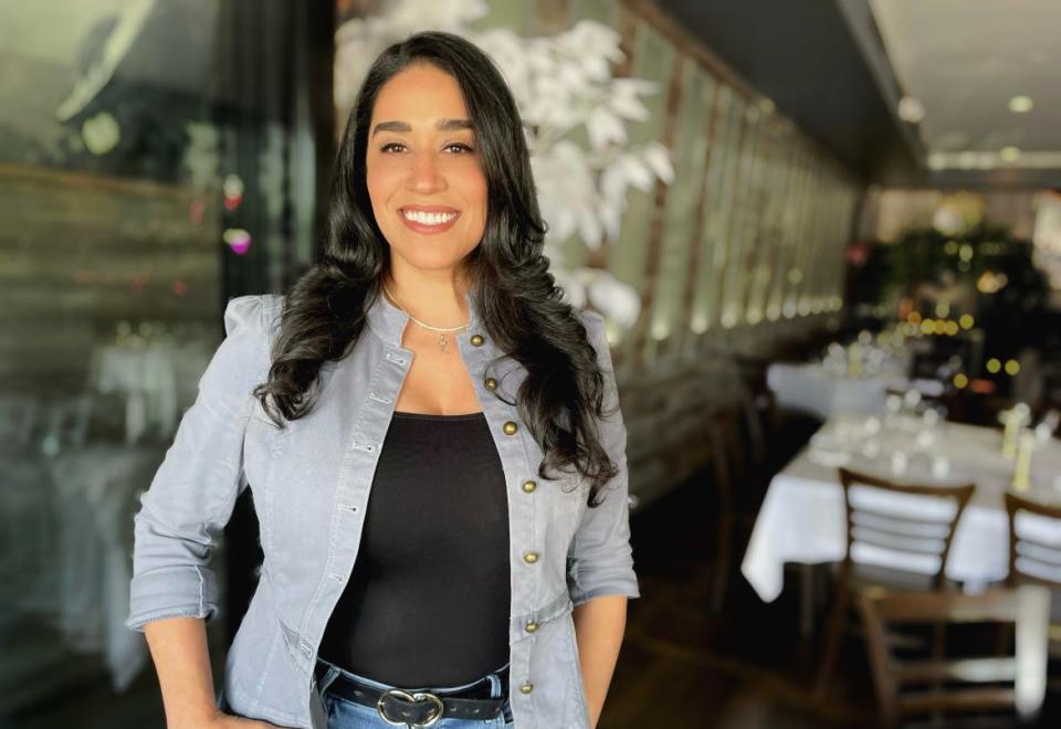 Leticia Reyes-James, the Instagrammer behind Westchester Date Night at one of her fave date night spots: Mentor's Mediterranean in Chappaqua. Photographed Aug. 16, 2023