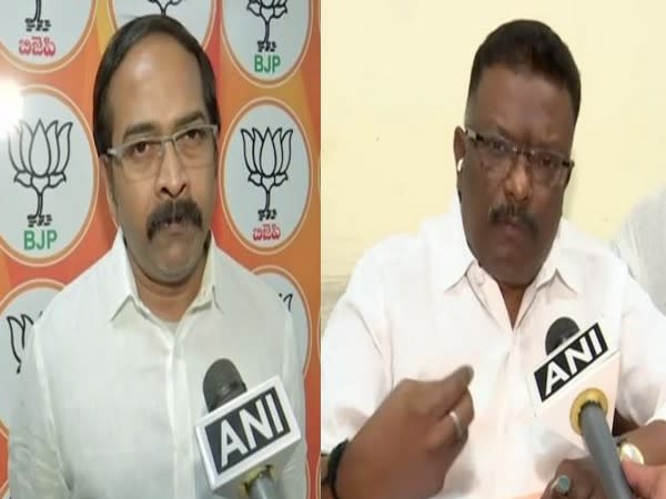 Telanagana BJP leader K Krishna Sagar Rao (left) and Congress National Spokesperson Sravan Dasoju (right). (File photo)