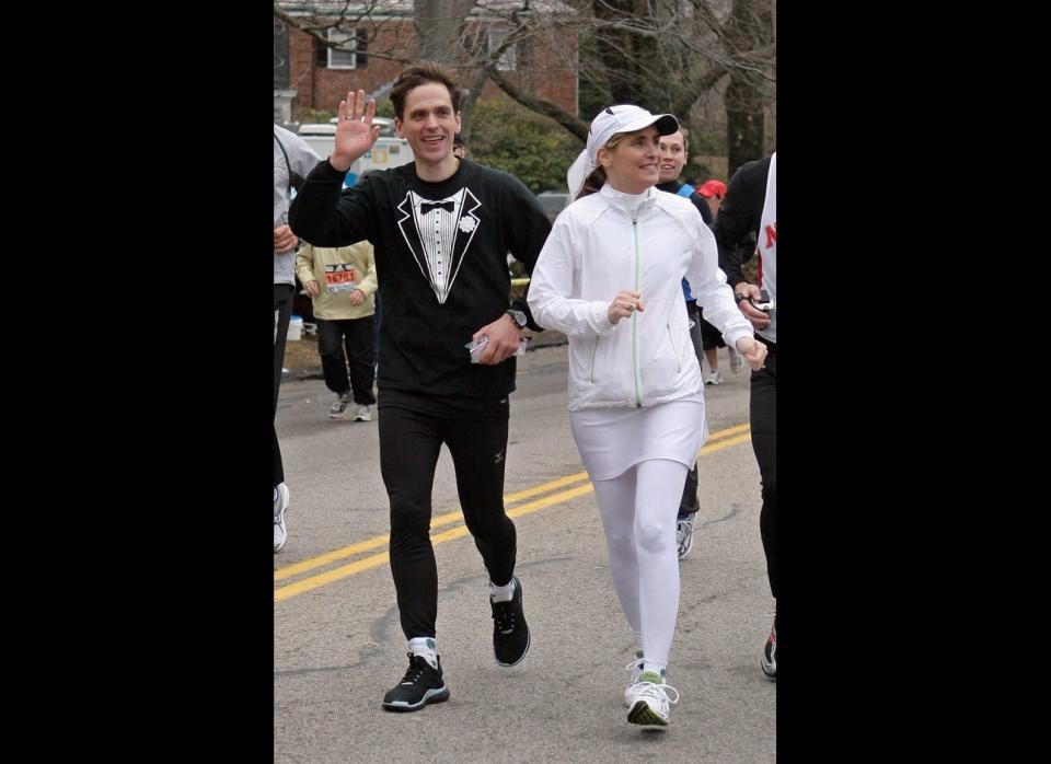 Marriage Marathon: Marriage isn't a race, it's a marathon, and no one understands that better than Aaron Russell and Pattiann McAdams of New York. The sporty duo were married while running the Boston Marathon on April 16, 2007, and took a breather from the race to say "I do" on Heartbreak Hill in Newton, Mass. To be comfortable for the race, the groom sported a tuxedo shirt, while the bride opted for an all-white running ensemble. 