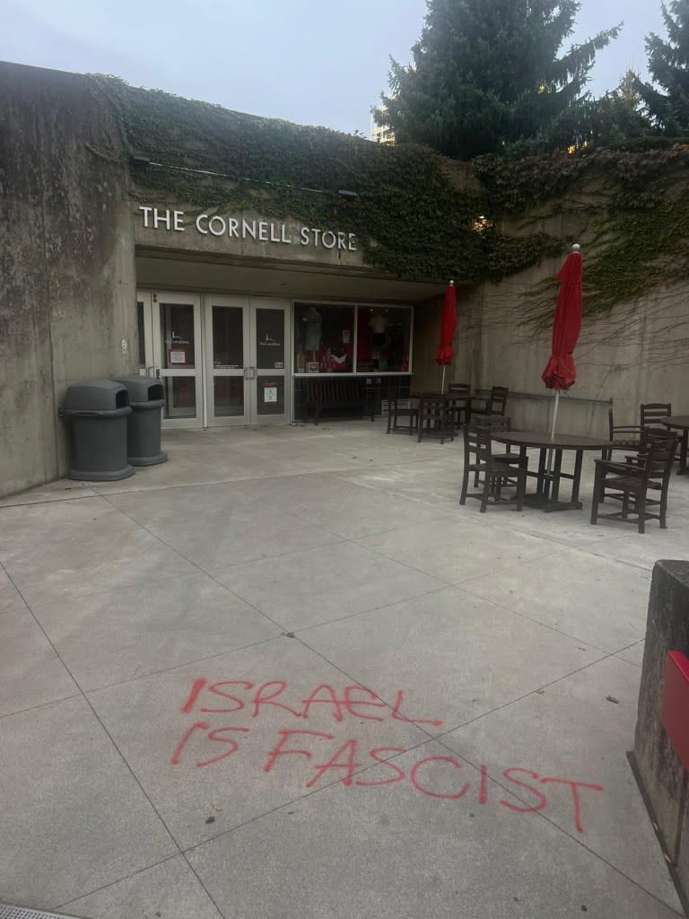 The group demanded that Cornell define and denounce antisemitism or adopt the International Holocaust Remembrance Alliance’s statement on antisemitism. X / @samaberman