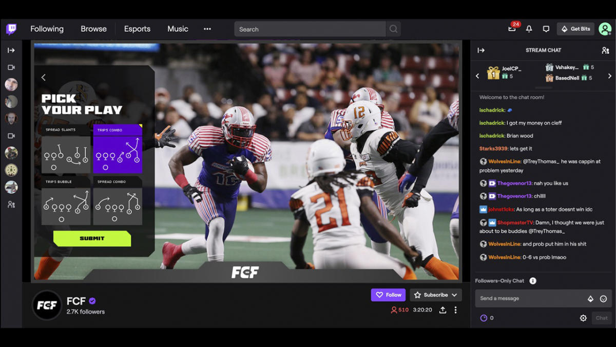 Twitch Combines Live Sports and Video Games in Fan-Controlled Football Partnership