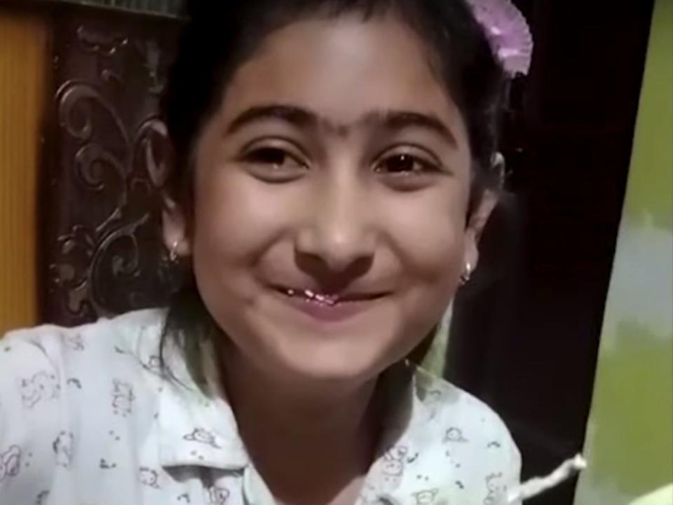 Manvi, 10, was hospitalised the morning after eating her birthday cake and died shortly after (Rozana Spokesman / YouTube)