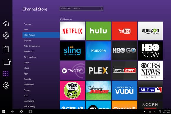 Roku TV app on Windows 10.