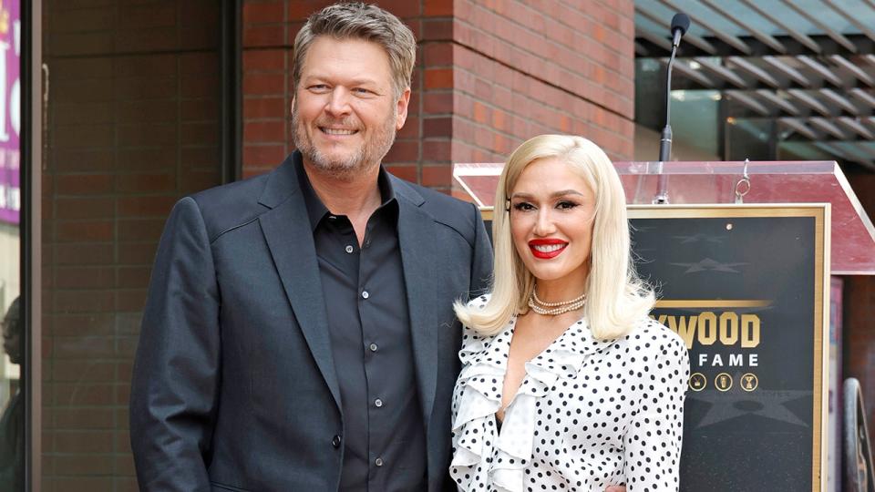 Gwen Stefani and Blake Shelton at the Hollywood Walk of Fame