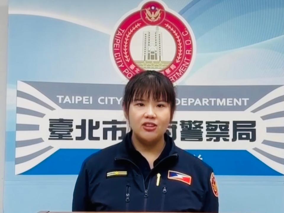 圖說：發言人臺北市保安警察大隊第三中隊分隊長劉韋伶。