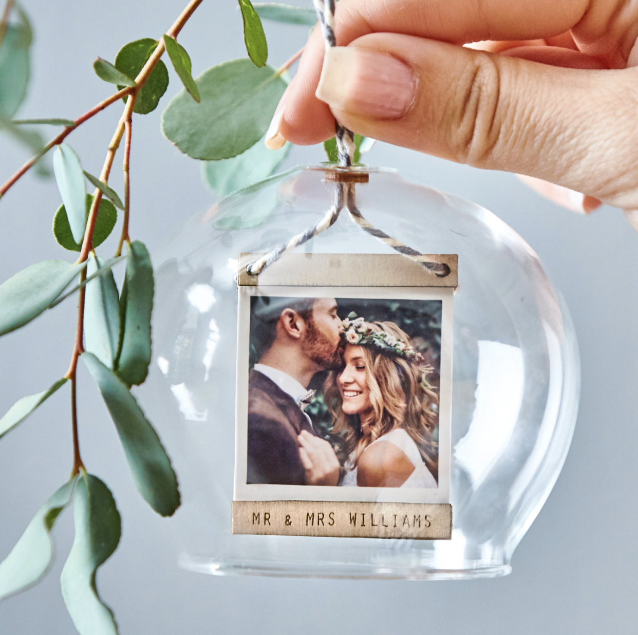 Personalized Photo Dome Glass Bauble