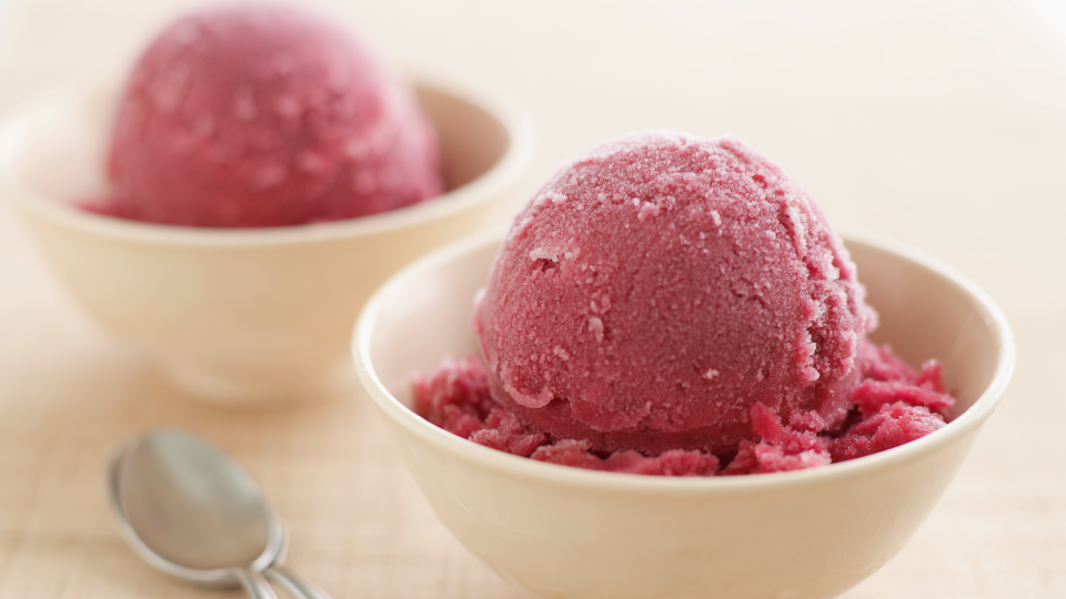 Strawberry sorbet