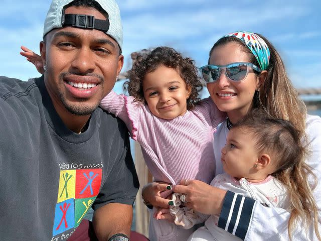 <p>Katia Lindor Instagram</p> Fransisco Lindor and Katia Lindor with their kids Kalina and Amapola.