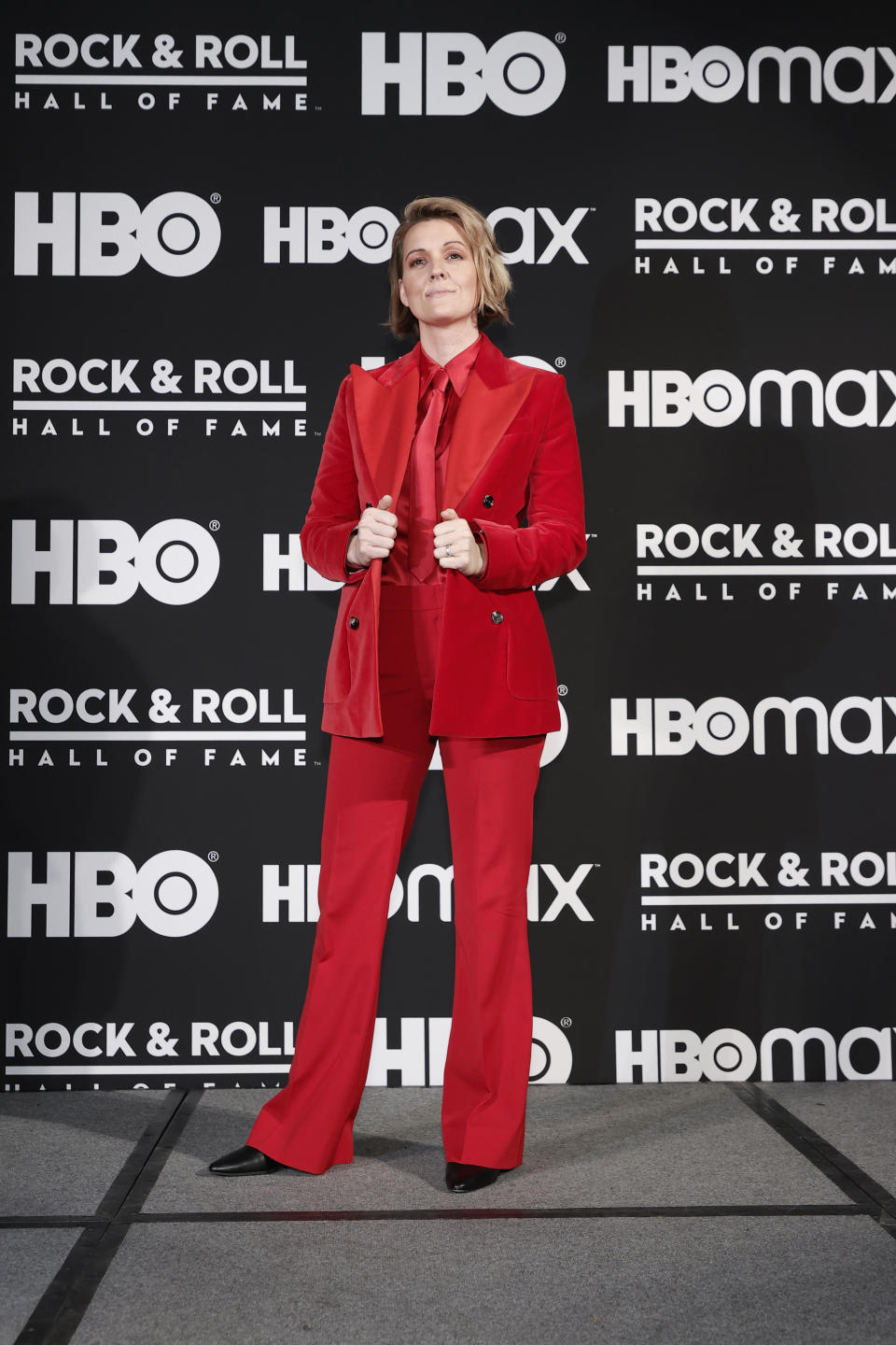 Brandi Carlile poses in the press room during the 36th Annual Rock & Roll Hall Of Fame Induction Ceremony at Rocket Mortgage Fieldhouse on October 30, 2021 in Cleveland, Ohio. (Photo by Arturo Holmes/Getty Images for The Rock and Roll Hall of Fame) - Credit: Getty Images Rock and Roll Hall of Fame