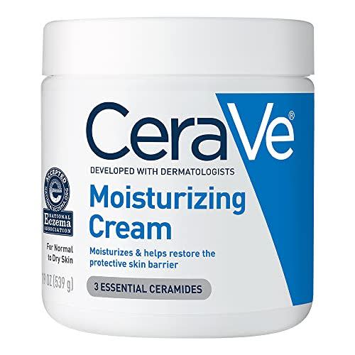 <p><strong>CeraVe</strong></p><p>amazon.com</p><p><strong>$17.78</strong></p><p><a href="https://www.amazon.com/dp/B00TTD9BRC?tag=syn-yahoo-20&ascsubtag=%5Bartid%7C2089.g.43170230%5Bsrc%7Cyahoo-us" rel="nofollow noopener" target="_blank" data-ylk="slk:Shop Now;elm:context_link;itc:0;sec:content-canvas" class="link ">Shop Now</a></p><p>Kanchanapoomi Levi calls this one of her go-to moisturizers, and with more than 112,600 Amazon reviews, it’s no wonder we named this our best overall drugstore moisturizer.</p><p>“I love this moisturizer for both the face and body because its formula includes three essential ceramides and hyaluronic acid that work together to provide long-lasting hydration and strengthen the skin’s natural barrier,” she says.</p><p>Given the gentle formula, it’s ideal for all skin types, but those with eczema will especially appreciate this cream because it’s earned the seal of approval from the National Eczema Association.</p>