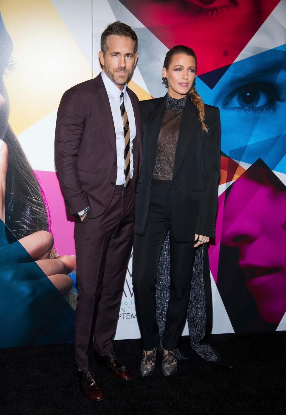 blake lively and ryan reynolds a simple favor red carpet