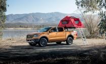 <p>That latter figure is every bit as big as <a rel="nofollow noopener" href="https://www.caranddriver.com/ford/f-150" target="_blank" data-ylk="slk:the F-150's number;elm:context_link;itc:0;sec:content-canvas" class="link ">the F-150's number</a>. Ford also says it revised its sheetmetal stampings to tighten up panel gaps on American trucks compared to those for overseas markets, although we could see daylight around the tailgate when viewing it in the rearview mirror.</p>