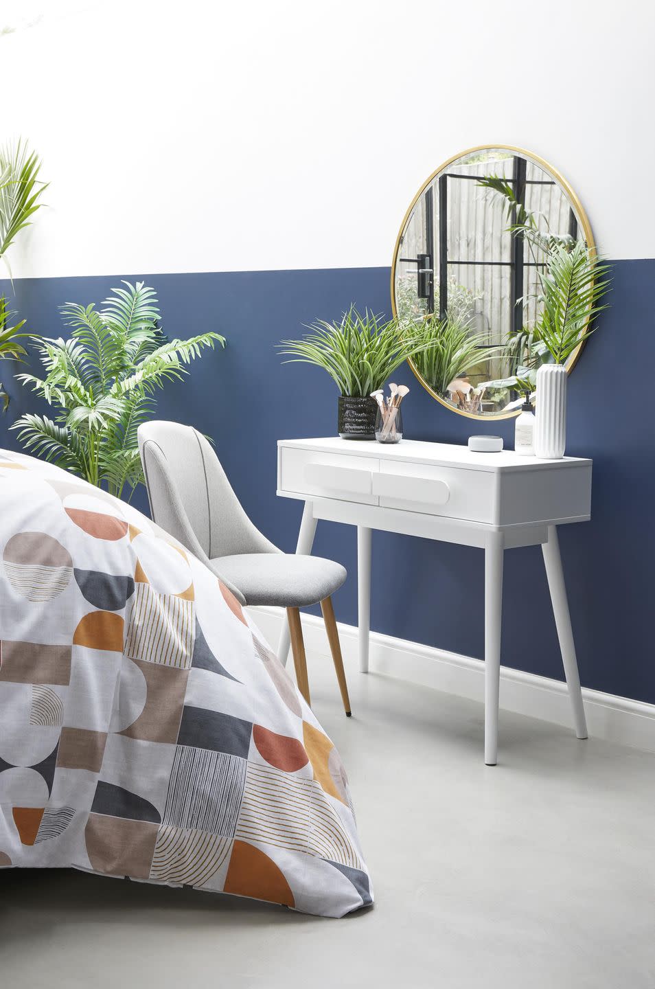 <p>In crisp white, this dressing table helps to create the illusion of a bigger space – and it's right at the top of our wish list. </p><p>'Perfect for small spaces and minimalist aesthetics, the Anders dressing table perfectly pays homage to mid-century Scandi design,' say Dunelm. </p>