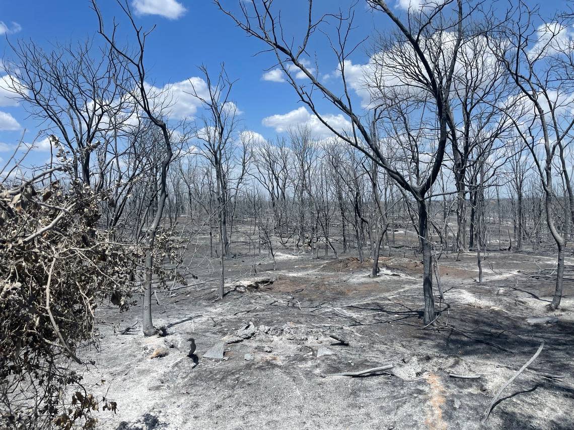 The Chalk Mountain Fire in Somervell County has burned more than 6,700 acres and destroyed 16 homes since Monday in an area about 50 miles southwest of Fort Worth.