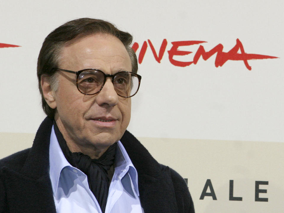 FILE - U.S. film director, writer and actor Peter Bogdanovich poses during a photo call for the presentation of the movie "The Dukes" at the Rome Film Festival in Rome on Oct. 23, 2007. Bogdanovich, the Oscar-nominated director of "The Last Picture Show," and "Paper Moon," died Thursday, Jan. 6, 2022 at his home in Los Angeles. He was 82. (AP Photo/Sandro Pace, File)