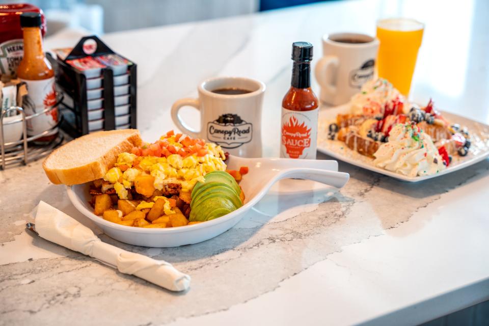 The new restaurant brings puts homemade twists on traditional diner favorites. From chicken bacon ranch omelets to blueberry cobbler pancakes, the menu boasts breakfast items that are special to the brand.