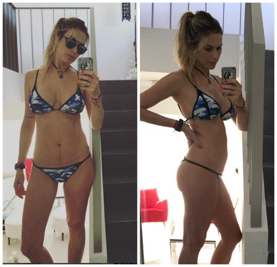 Cecilia Bonelli. A solo tres semanas de haber tenido a su segunda hija, Carmela, la modelo de 31 años, oriunda de San Nicolás de los Arroyos, se mostraba sin filtro, en bikini. - Instagram.com/chechubonelli