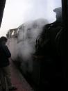 The dinky steam loco puffs up steam at Mettupalayam station.