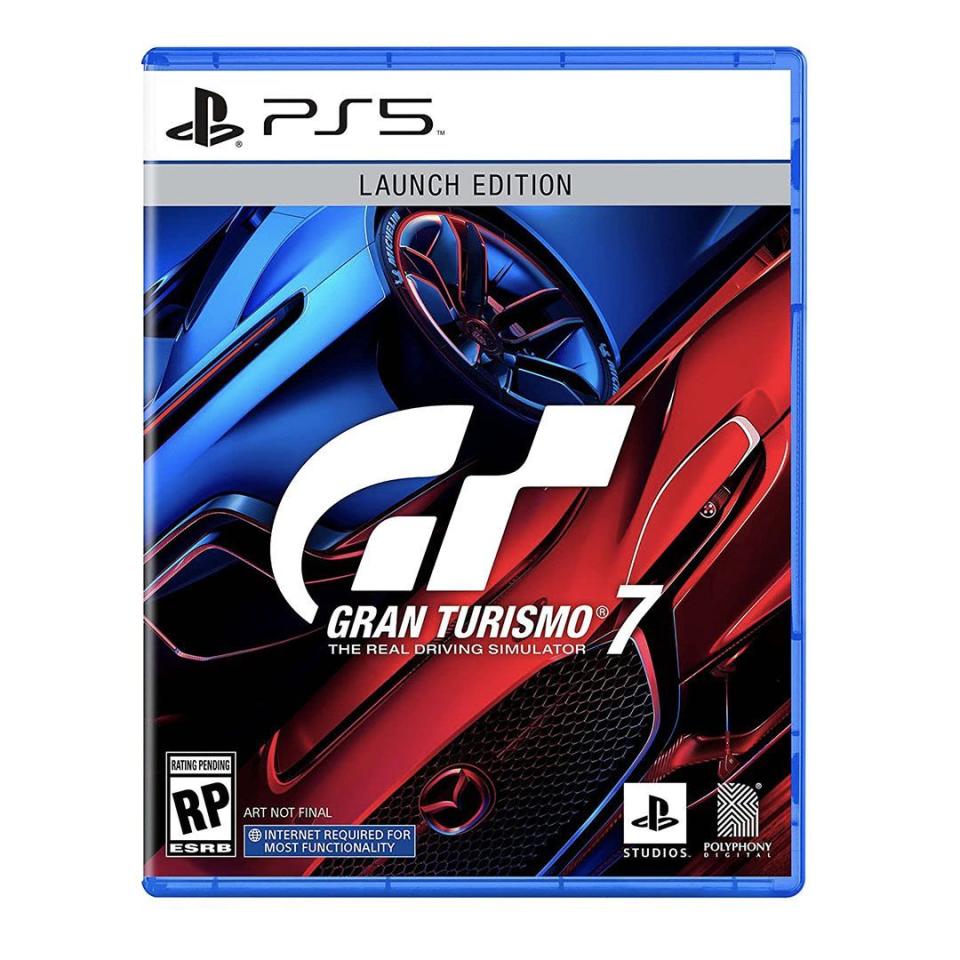 <p><strong>PlayStation</strong></p><p>amazon.com</p><p><strong>$69.99</strong></p><p><a href="https://www.amazon.com/dp/B09GSP5GS7?tag=syn-yahoo-20&ascsubtag=%5Bartid%7C10064.g.38413648%5Bsrc%7Cyahoo-us" rel="nofollow noopener" target="_blank" data-ylk="slk:Shop Now;elm:context_link;itc:0;sec:content-canvas" class="link ">Shop Now</a></p><p>Okay, so <em>Gran Turismo 7</em> isn't out yet, but it's available for preorder. That is, if you can wait until March 2022. But we think it'll be worth it. The legendary <em>Gran Turismo</em> franchise always churns out great racing games, and this one looks to embrace the next-gen PlayStation 5. </p>