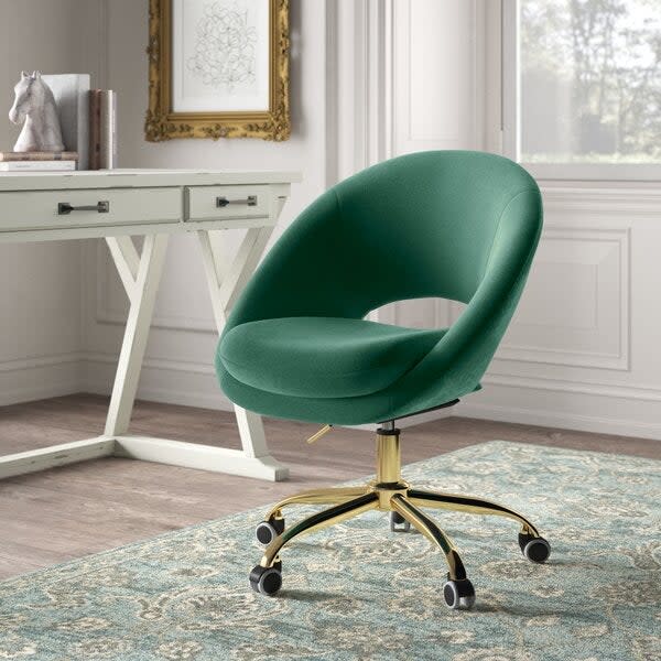 Kelly Clarkson Home Lourdes Velvet Task Chair