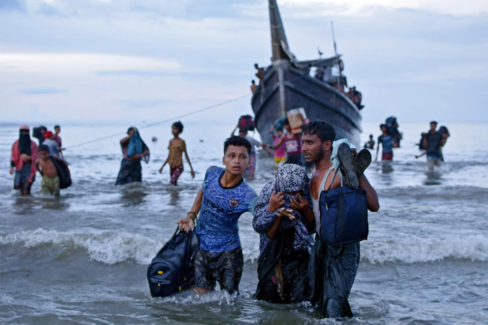 Rohingya refugees.