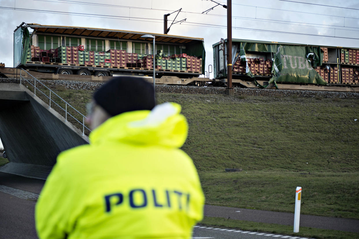 <em>Police said the passenger train “hit an unknown object” (Picture: PA)</em>