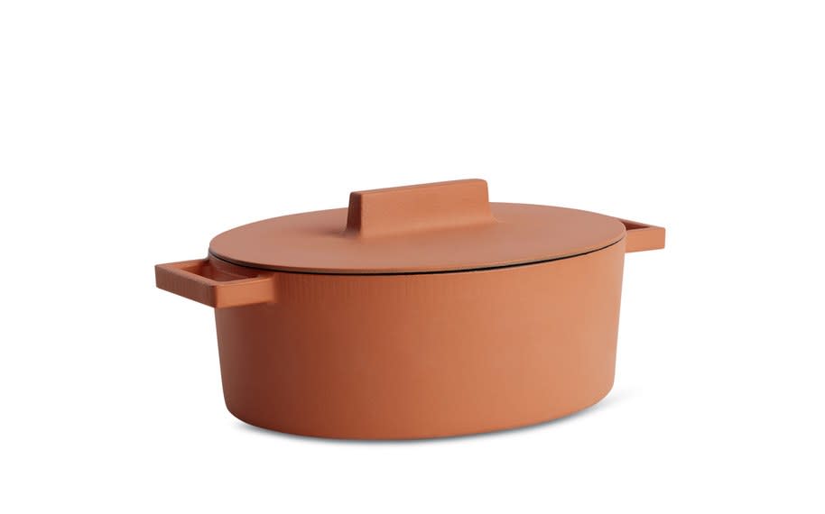 Sambonet Terra Cotto large cast-iron oval casserole; $275. dwr.com