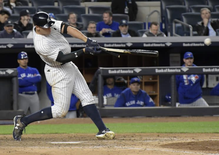 Aaron Judge has been a standout on offense for New York. (AP Photo)