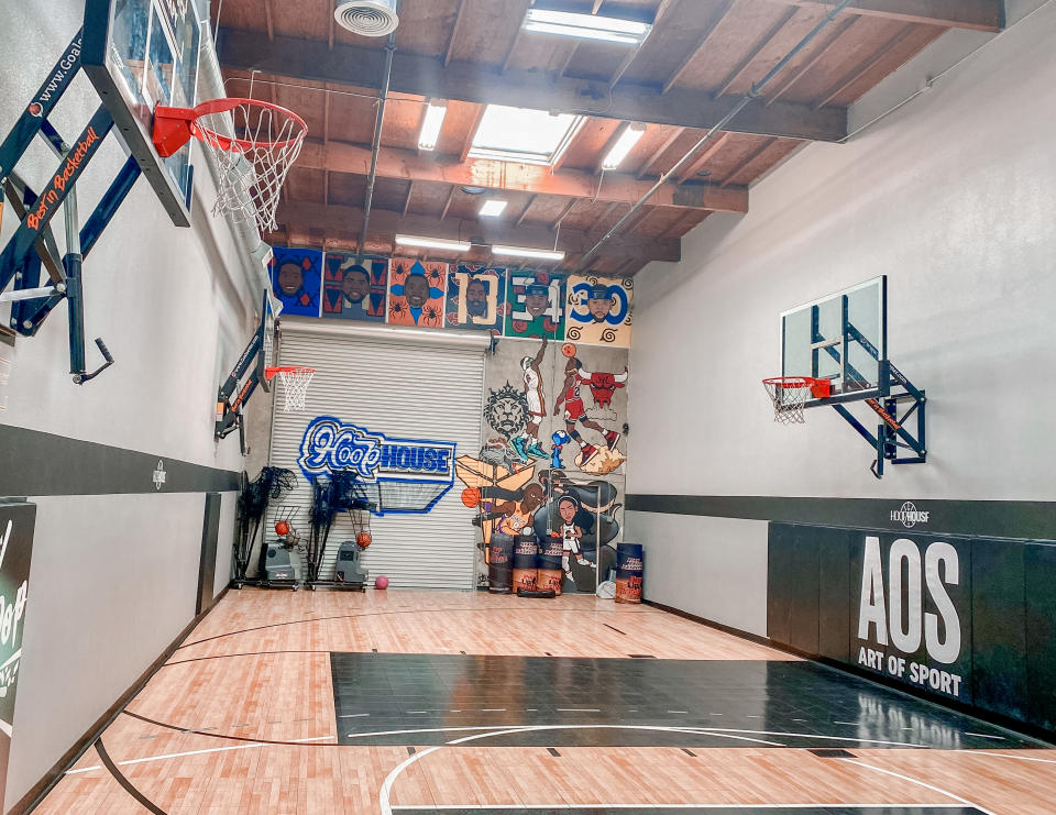 The 40x20 space has four hoops and and just enough space for a 3-point line. (Photo: Krysten Peek)