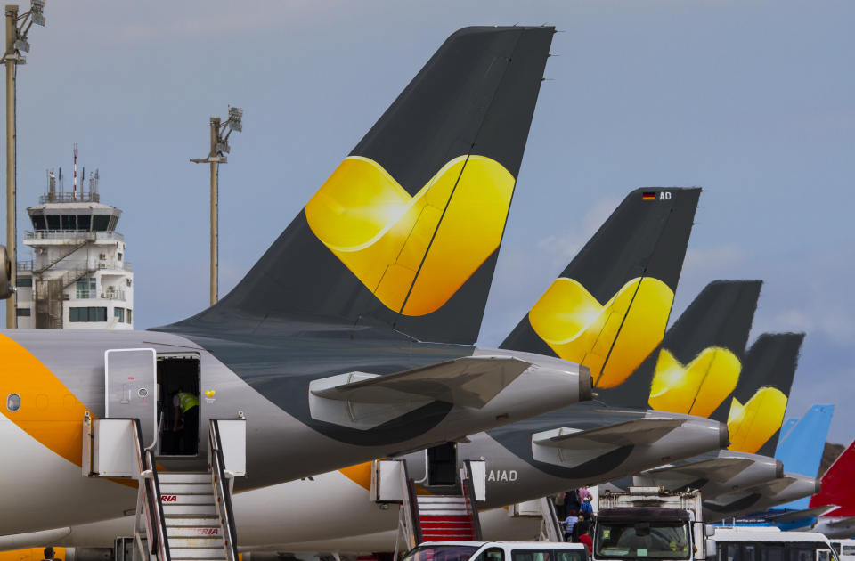 Undated handout photo issued by Thomas Cook Airlines of some of their airplanes.