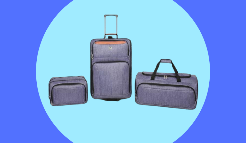 Three-piece luggage set.