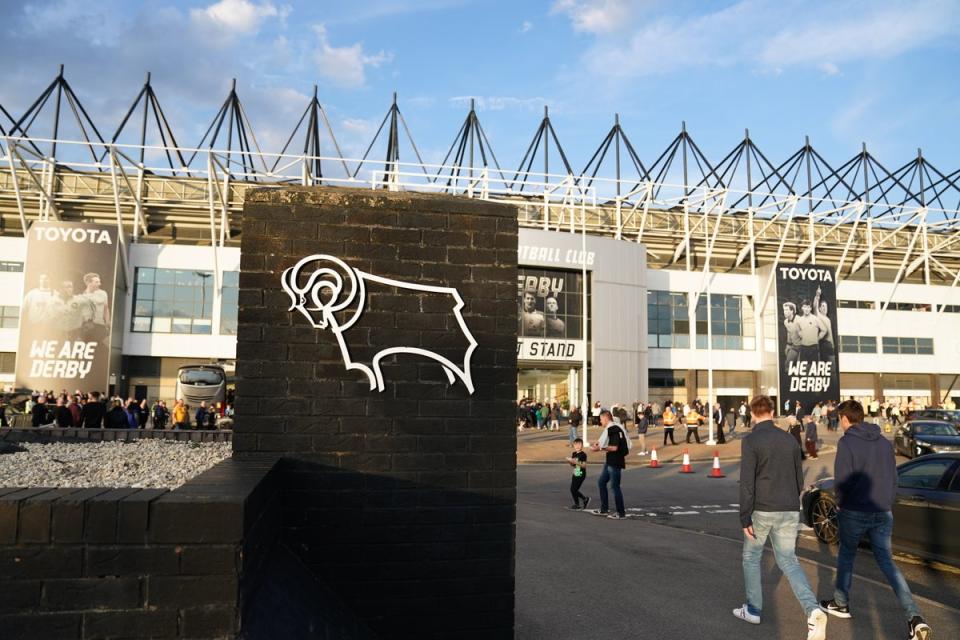 Derby’s club takeover has been completed allowing them to exit administration (Zac Goodwin/PA) (PA Wire)